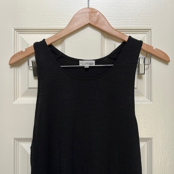 Wilfred Free Black Flowy Ornella Side Slit Tank Top Women’s Size M - Picture 3 of 8